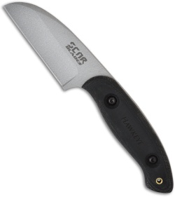 SCAR Blades Hawkeye Fixed Knife w/ Black Scales (3.38" Grey Plain)