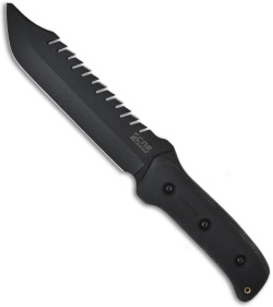 SCAR Blades Liberator Fixed Knife w/ Black Scales (7.38" Black Plain)