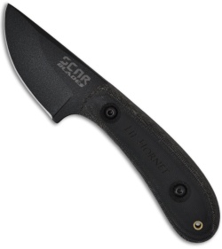 SCAR Blades Lil Hornet Fixed Knife w/ Black Scales (2.75" Black Plain)
