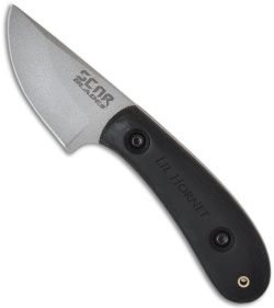 SCAR Blades Lil Hornet Fixed Knife w/ Black Scales (2.75" Grey Plain)