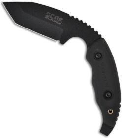 SCAR Blades Scorpion Fixed Knife w/ Black Scales (3.25" Black Plain)