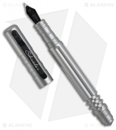 Schrade Tactical Pen & Defense Tool - Silver (Fountain & Rolling Ball) SCPEN3SL