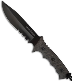 Schrade Extreme Survival Fixed Blade w/ Micarta Handles (6.4" Serr) SCHF3