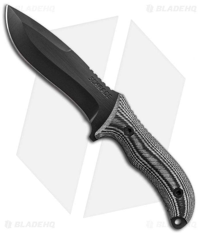 Schrade Extreme Survival SCHF10 Fixed Blade Knife (5.3" Black) Blade HQ
