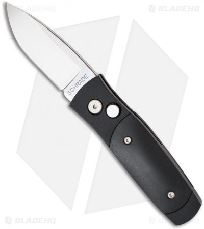 Schrade Black Smedy Automatic Knife (2.5" Polished Plain)