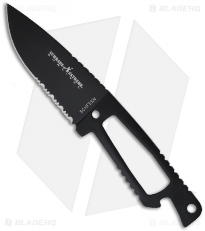 Schrade Extreme Survival SCHF5SN Fixed Blade Neck Knife (3.1" Black Serr)