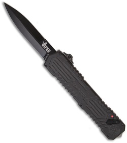 Schrade Viper Out-the-Front Assist Knife (3.5" Black Plain) SCHOTF3B
