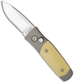 Schrade Smedy Automatic Knife w/ Sim Ivory (2.5" Polished Plain)
