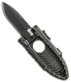 Schrade SCHSA3DB Small Drop Point Viper Side Opening Knife (2.5" Plain)