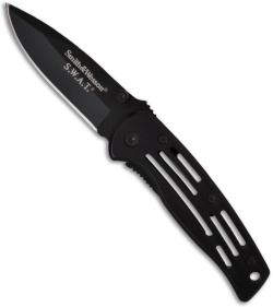 Smith & Wesson SW3300B Mini SWAT Folding Knife (2.5" Black Plain)