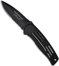 Smith & Wesson SW3300BS Mini SWAT Folding Knife (2.5" Black Serr)