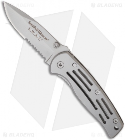 Smith & Wesson SW3300S Mini SWAT Folding Knife (2.5" Bead Blast Serr)