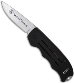 Smith & Wesson Twist Automatic Knife Drop Point Blade (2.5" Satin Plain) SW1300