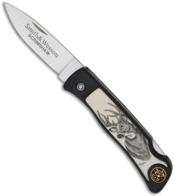Smith & Wesson SW320N Scrimshaw New Deer Folding Pocket Knife (2.5" Plain)