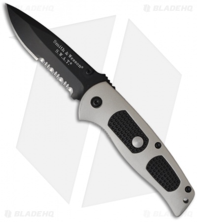 Smith & Wesson Medium S.W.A.T. Automatic Knife (3.25" Black Serr) SW5000GB