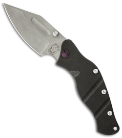Sniper Bladeworks LPC Framelock Folder Black Knife (3.75" Bead Blast Plain)