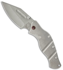 Sniper Bladeworks LPC Framelock Folder Titanium Knife (3.75" Bead Blast Plain)