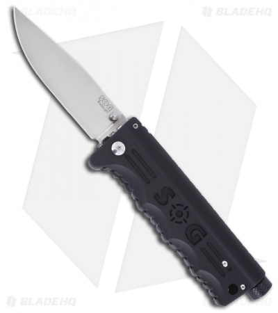 SOG Blade Light Folding Knife (3.9" Satin Plain) BLT50-N