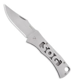 SOG Micron 2.0 Pocket Knife (2.25" Bead Blast Plain) FF93
