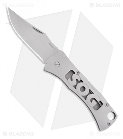 SOG Micron 2.0 Pocket Knife (2.25" Bead Blast Plain) FF93