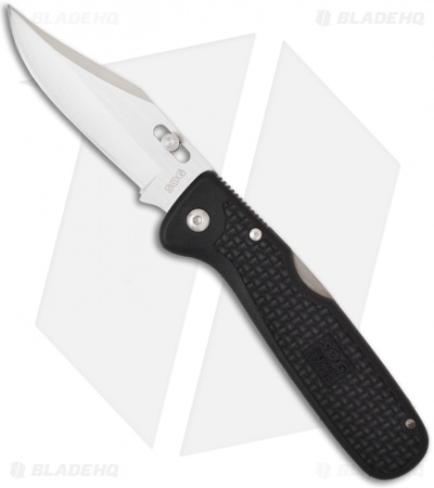 SOG Mini AutoClip Folding Knife (2.86" Satin Plain) AC-10