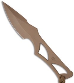 Spartan Blades Enyo Knife Dark Earth Fixed Blade Neck EDC (2.69" DE Plain) SB2