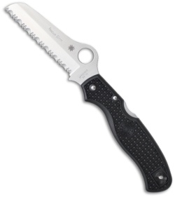Spyderco Rescue 93 mm Knife C14SBK Black FRN (3.63" Satin Serr)