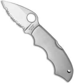 Spyderco Navigator 2 Stainless Steel Folding Knife (2.25" Satin Serr) C93S
