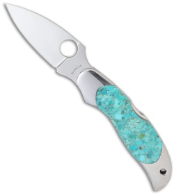 Spyderco Kopa Turquoise Folding Knife (2.44" Satin Plain) C92TQP