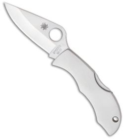 Spyderco Keychain Ladybug 3 Stainless Steel Folding Knife (Satin PLN) LSSP3