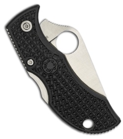 Spyderco ManBug Lightweight Black FRN Pocket Knife (2" Satin Serr) MBKS