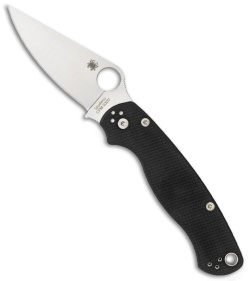 Spyderco Paramilitary 2 Knife S30V G-10 Scales (3.44" Satin Plain) C81GP2