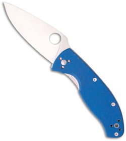 Spyderco Tenacious Folding Knife Blue G-10 (3.375" Satin Plain) C122GPBL