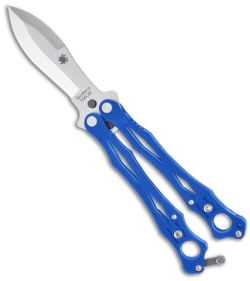 Spyderco SmallFly Blue G10 Butterfly Knife Balisong Flipper B02GPBL