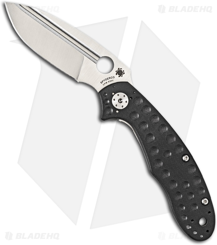 Spyderco Tuff G-10 and Titanium Folding Knife (3.75" Satin Plain ...
