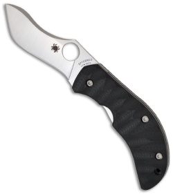 Spyderco Knives Zulu Knife w/ Black G-10 (3" Satin Plain) C145GP