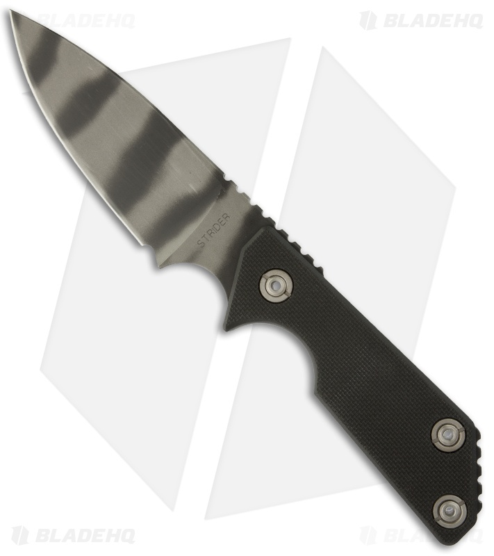 Strider CP Fixed Blade Knife Black G10 (4.75" Tiger Stripe) *Used Blade HQ