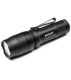 Surefire Backup Dual-Output LED Flashlight (110 Lumens) E1B-BK-WH