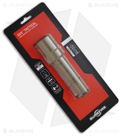 Surefire G2X Tactical Desert Tan High-Output LED Flashlight (200 Lumen) G2X-A-TN