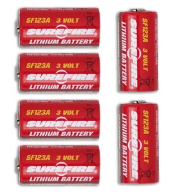Surefire Premium Lithium 123A Batteries for High-Drain Devices Six Pack (6)