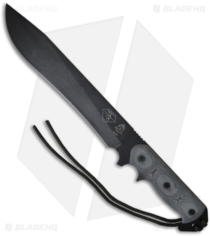 TOPS Knives Armageddon Fixed Blade Bush Knife (10.625" Black Plain) A