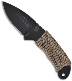 TOPS Knives Game Guide Fixed Blade Knife (3" Black Plain) GMGD-01