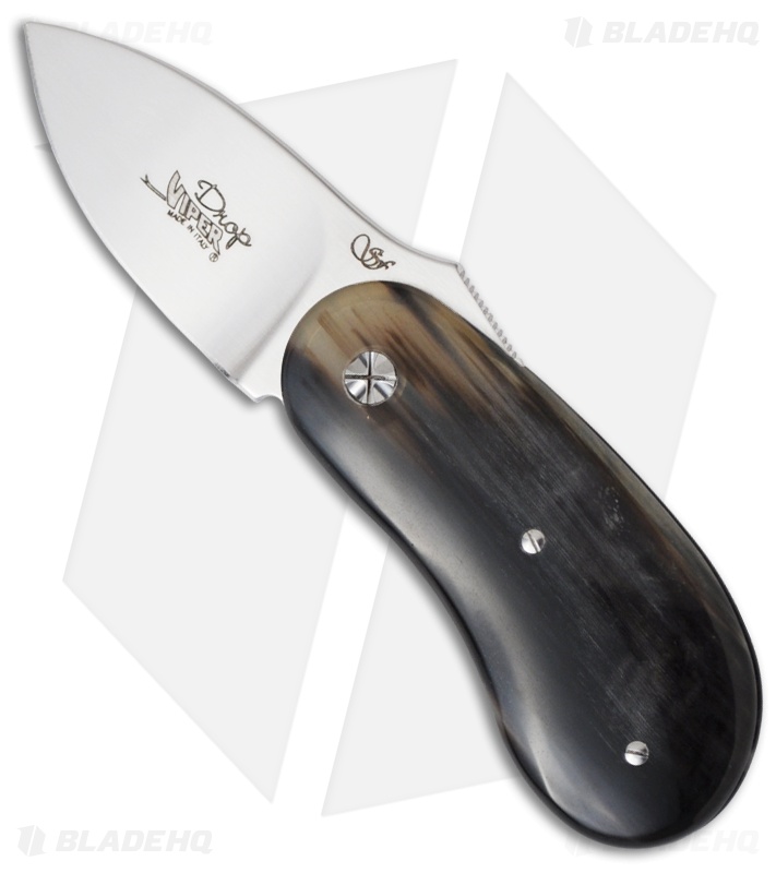 Viper Knives Drop Gentleman's Folding Knife w/ Ram Horn (1.94" Satin