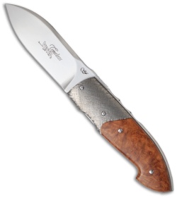 Viper Knives Timeless Titanium Folding Knife w/ Amboina Burl Wood V5411RA