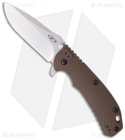 Zero Tolerance Hinderer 0561 Knife Dark Earth G10 (3.75" Stonewash Plain) ZT