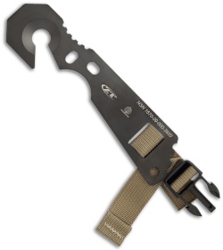 Zero Tolerance JB1 Shroud Cutter Rescue Hook w/ Coyote Brown Sheath