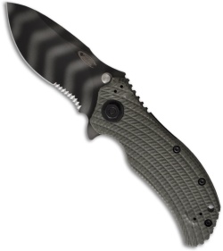Zero Tolerance 0301ST Strider Onion Knife Green Folder (3.75" Tiger Stripe Serr)