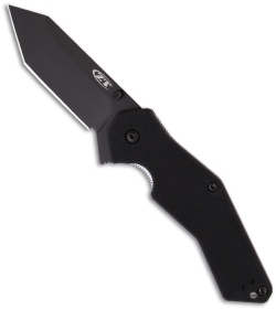 Zero Tolerance 0700BLK Tactical G10 Folding Knife Tanto (3.375" Black Plain) ZT
