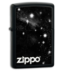 Zippo Lighter Licorice Black Galaxy 28058