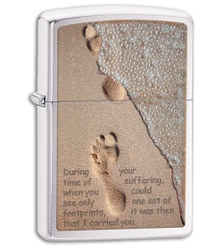Zippo Lighter Footprint in the Sand 28180